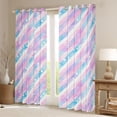 thumbnail image 2 of Feelyou Dreamy Rainbow Print Blackout Curtains Set of 2 (52x84 Each) for Child, Watercolor Stripes Lines Window Curtains, Cartoon Stars Curtains and Drapes, Living Room Curtains Decor, 2 of 6