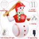 thumbnail image 2 of Muñeco de nieve inflable navideño con diseño de béisbol, 180 cm, con LED, 2 of 6