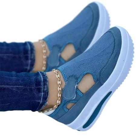 

Women Thick Platform Heeled Shoes Casual Cushioning for Daily Casual Cushioning for Daily 38 Red