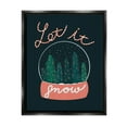 thumbnail image 2 of Stupell Industries Let It Snow Seasonal Winter Globe Candy Cane Text Graphic Art Luster Gray Floating Framed Canvas Print Wall Art, Design by Dominika Godette, 2 of 5