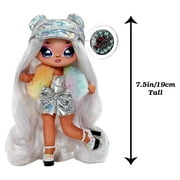 Na Na Na Surprise 2-in-1 Fashion Doll and Metallic Purse Glam Series - Ari Prism, Doll in Prismatic Sliver Dress and Hat with Bear Purse