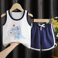 thumbnail image 2 of 6months-6years Summer Children'S Clothes Baby Boy T-Shirt+Pant 2pcs/Set Kids Cartoon Short Sleeve Suit Toddle Girl Clothes Suit Baby Outfit Set 7t Children,Lightweight(Sky Blue,6-12 Months), 2 of 3
