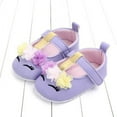 thumbnail image 2 of Sunisery Baby Girls Flower Unicorn Shoes PU Leather Shoes Soft Sole Crib Shoes First Walkers 0-18M, 2 of 6