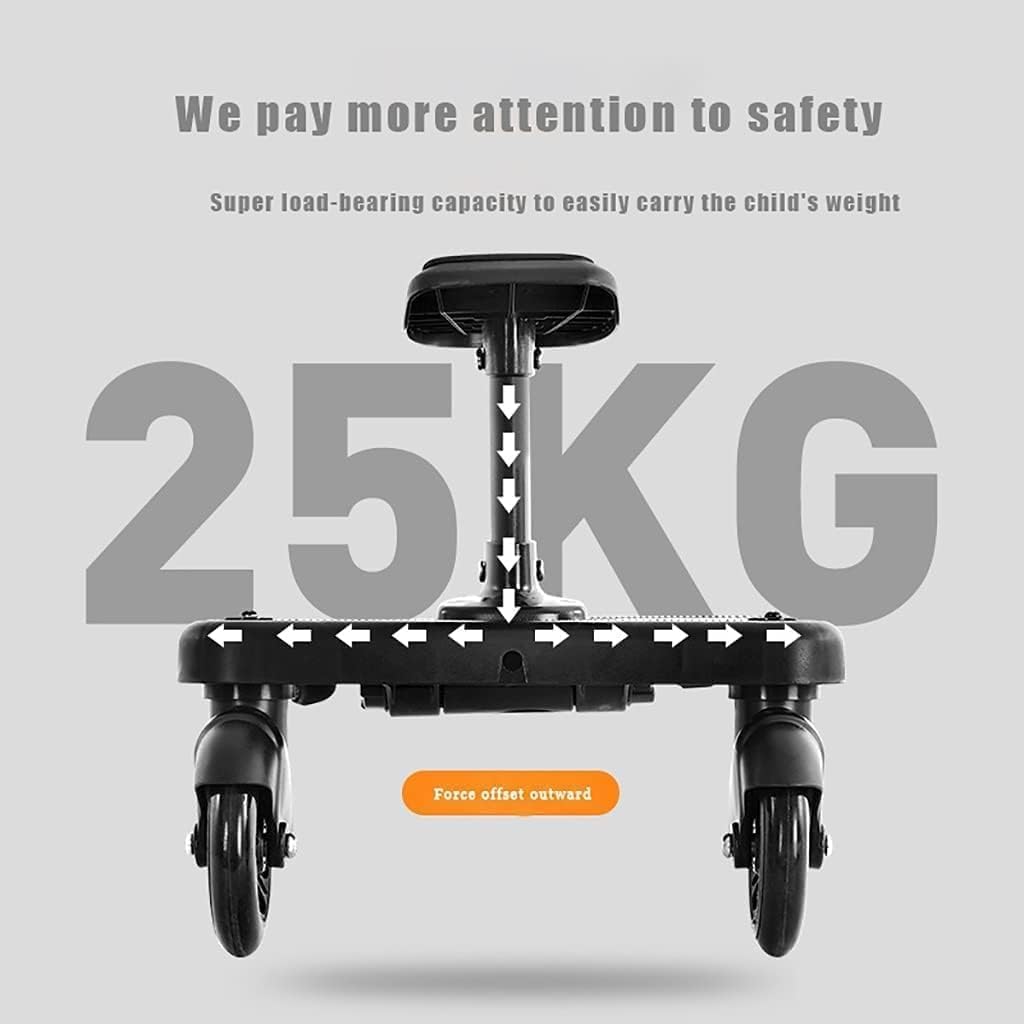 Toddlers Stroller Board Attachment Baby seat with Detachable - 2 in1 Sit and Stand up Buggies and Prams Toddler to Ride - Black