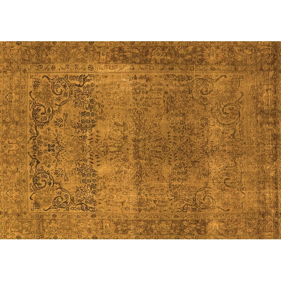 Ahgly Company Indoor Rectangle Oriental Orange Traditional Area Rugs, 3' x 5'