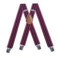 thumbnail image 1 of segolike Bretelles pour Hommes Mode Bretelles Réglables pour Événements Formels Shorts de Mariage Rayures Rouge Foncé, 1 of 9