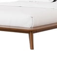thumbnail image 4 of Stacy Full Size Bed w Panel Headboard-Angled Legs-Walnut Brown Wood, 4 of 5