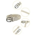 thumbnail image 2 of INSPIRE CHIC Women's Adjustable Thin Braided Rope Faux Leather Belts White 24-35.8" waist, 2 of 5