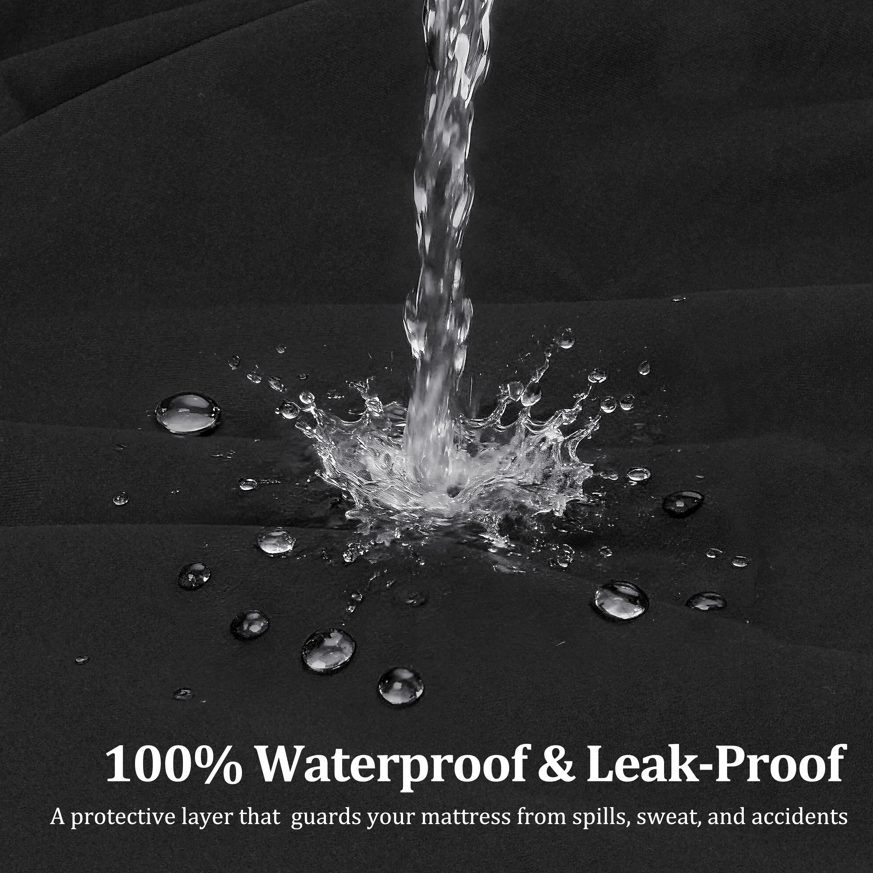 Catalonia Waterproof Blanket for Couch, Reversible Washable Sofa Bed Coverlet Protector | Leak Proof, Comfortable | for People and Pets, 60" x 80", Black/Black