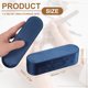 thumbnail image 2 of Caja de anillos de terciopelo Uxcell, estuche de joyería de viaje organizador de anillos con 11 compartimentos para propuesta de regalo de mujeres en Navidad, Azul Oscuro, 2 of 7