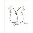 thumbnail image 2 of Shefranov, Olga 11x14 White Modern Wood Framed Museum Art Print Titled - Cat Outlines, 2 of 4