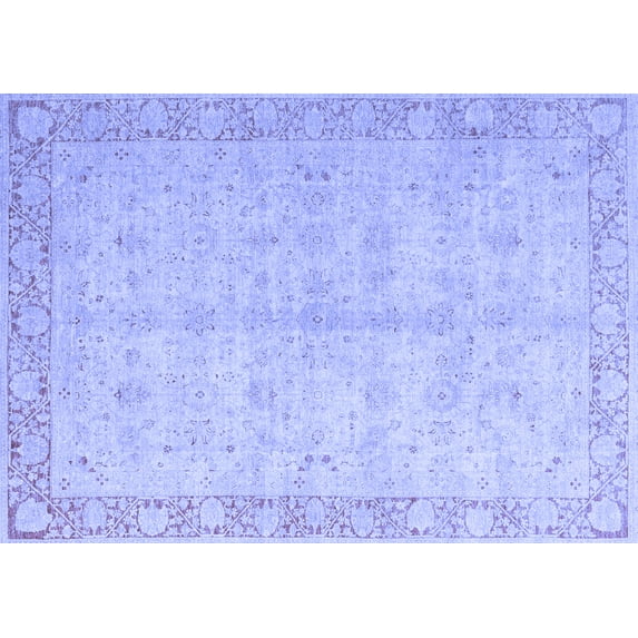 Ahgly Company Indoor Rectangle Oriental Blue Modern Area Rugs, 4' x 6'