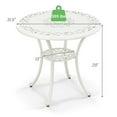 thumbnail image 3 of Gymax Table à Manger Rond de Patio 31,5 Pieds' pour 4 avec Trou pour Parasol 2 Pieds' Table d'Appoint d'Extérieur, 3 of 7