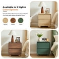thumbnail image 6 of YOCWO Nightstand Set of 2 for Bedroom, Mid Century Bedside Table with Arc Edge and Round Leg, Wood Storage Chest of Drawer Organizer for Bedroom Living Room Hallway Closet, Walnut, 6 of 7