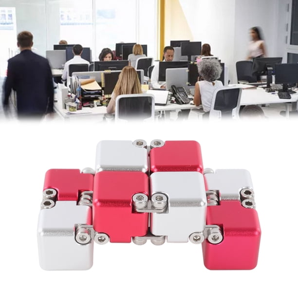 Adulto Infinito Puzzle Juguete Alivio Del Estrés, TDAH Alivio De La Ansiedad Flip Block Teasers Puzzles Juego Mental Juguetes Set Portátil aleación Fidget Juguete Tamaño