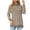 Khaki, variant on Lenpel Women's Long Sleeve Tunic Tops Turtleneck Side Split Soft Casual Pullover Tops Fall Fashion Sweatshirts