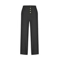 thumbnail image 5 of QUINDOS Black Women's Cargo Pants High Waisted Long Wide Leg Womens Fall Pants Harem Relaxed Fit Streetwear Streetwear Pants, 5 of 6