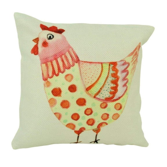 MINI Yellow Hen | Cover and Insert | Modern Farmhouse | Throw Pillow | Farm Decorating | 8 x 8 | Rooster | Vintage | Home Decor | Pillow