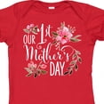 thumbnail image 4 of Inktastic Our First Mother's Day Pink Flowers Boys or Girls Baby Bodysuit, 4 of 5