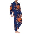 thumbnail image 2 of Cauagu Octopus Print Men's Long-Sleeve Pajama Set,Soft Button-Front 2Pjs for Men Long Sleeve Men’s Sleepwear-XX-Large, 2 of 7