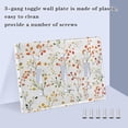 thumbnail image 3 of Yayeee Toggle Light Switch Wall Plate 3-Gang 6.37"x4.48" Decorative Outlet Cover, Small Floral Pattern, 3 of 7