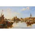 thumbnail image 3 of Edward Pritchett 18x13 Black Modern Framed Museum Art Print Titled - Gondolas and Fishing Boats at the Mouth of the Grand Canal, Venice, 3 of 5