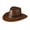 Brown, variant on Celivon Unisex Black Western Cowgirl Hat Vintage Casual Wide Brim Travel Loose Cap Outdoor Camping Hat