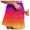 Orange, variant on FASHOFT Tennis Skirts For Women Gradient Color Elastic Double Layer Skort With Pockets For Daily Fitness And Sports Wear Womens Athletic Skirt Dark Blue