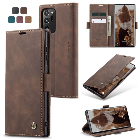 Leather Wallet With Card Holder Zipper Phone Case For Samsung Galaxy Note 20 Ultra Note 10 Plus High Quality Leather Phone Case