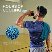 Cold Factor Cooling Instant Cooling Microfiber Towel - Blue, 30 x 15