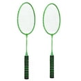 thumbnail image 1 of Sports Badminton Racket, Green Badminton Racquet Set Durable Soft Nylon Handle Impact   For Badminton Court, 1 of 8