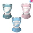 thumbnail image 3 of Canguro Porta Bebé Ergonómico Respirable 4 en 1 Algodón Puro con Malla Recién Nacido a 20 kg, 3 of 12
