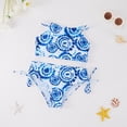 thumbnail image 2 of SILVERCELL Little Girls Summer Beach Halter Bikini Set, Big Girls Floral Strap Swimsuits Bathing Suit, 2 Pieces, Size 7-14 Years, 2 of 8
