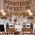 thumbnail image 4 of Coffee Baby Shower Decorations, Something Sweet Is Brewing Baby Shower Decorations - Coffee Themed Banner, Garland, Cake Topper, Cupcake Toppers, Balloons for Cafe Bar House Shop Gender Reveal Party, 4 of 6
