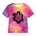 thumbnail image 5 of Girls 2 Pieces Summer Outfits Casual Short Sleeve Tee Tops and Dolphin Shorts Set 3-7Y Baby Girls' Clothing Sets, 5 of 5