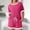 Suit-755Hot Pink, variant on Gamivast Two Piece Sets for Women Summer Ribbed Knit Short Sleeve Tee & Shorts Outfits Contrast Trim Lounge Wear Casual Pajamas Soft Sporty