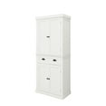 thumbnail image 6 of Spaco 71" Kitchen Pantry Storage Cabinet with 4 Doors, Drawer, 2 Adjustable Shelves, Freestanding Cupboard for Dining Room Living Room, Laundry-White, 6 of 9