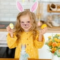 thumbnail image 3 of Alaiyaky Bunny Ears Hair Clips with Tail Easter Rabbit Ears Hair Clips Tail Accessories Bunny Cosplay Costume Fancy Dress Up Accessories Easter Egg Hunt Decorations Party Spring Celebrations, 3 of 6