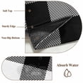 thumbnail image 6 of Round Area Rug 4 Ft, Black White Plaid Washable Non-Slip Circle Carpet for Living Room/Bedroom, Farmhouse Modern Abstract Art Buffalo Low-Profile Crawling Mats Collection Rugs for Indoor, 6 of 7