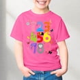 thumbnail image 2 of WAYUTE Girls Short Sleeve T Shirt Top with Number Print for Kids Playful Graphic Tee Soft Lightweight Casual Outdoor, 2 of 4