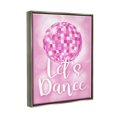 thumbnail image 3 of Stupell Industries Let's Dance Bold Pink Disco Ball Beauty & Fashion Painting Gray Floater Framed Art Print Wall Art, 3 of 6
