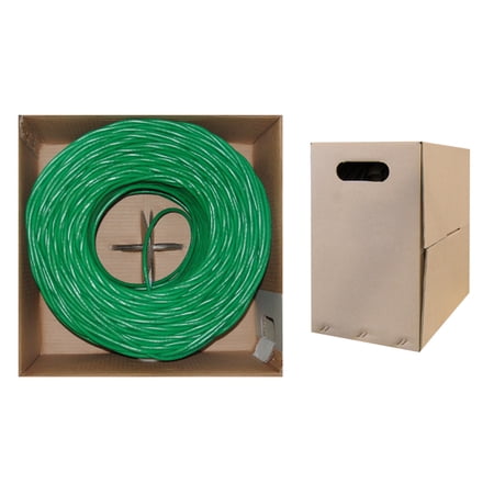 Bulk Cat5e Green Ethernet Cable  Solid  UTP (Unshielded Twisted Pair)  Pullbox  1000 foot price history on PriceWatchPro