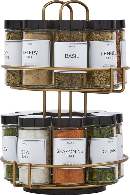 Kamenstein Warner 16-Jar Revolving Countertop Spice Rack + more