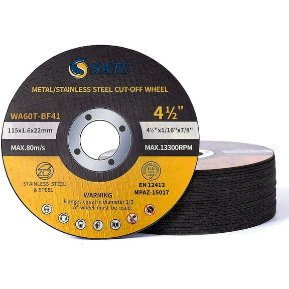 50 Pack 4.5" Cut Off Wheels 4-1/2 x1/16 x7/8" Metal Stainless Steel Cutting Disc