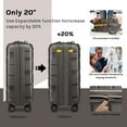 thumbnail image 6 of Melalenia 3-Piece Carry-on Luggage Set PP Material Suitcase with Spinner Wheels Hardside TSA Lock(Brown), 6 of 8