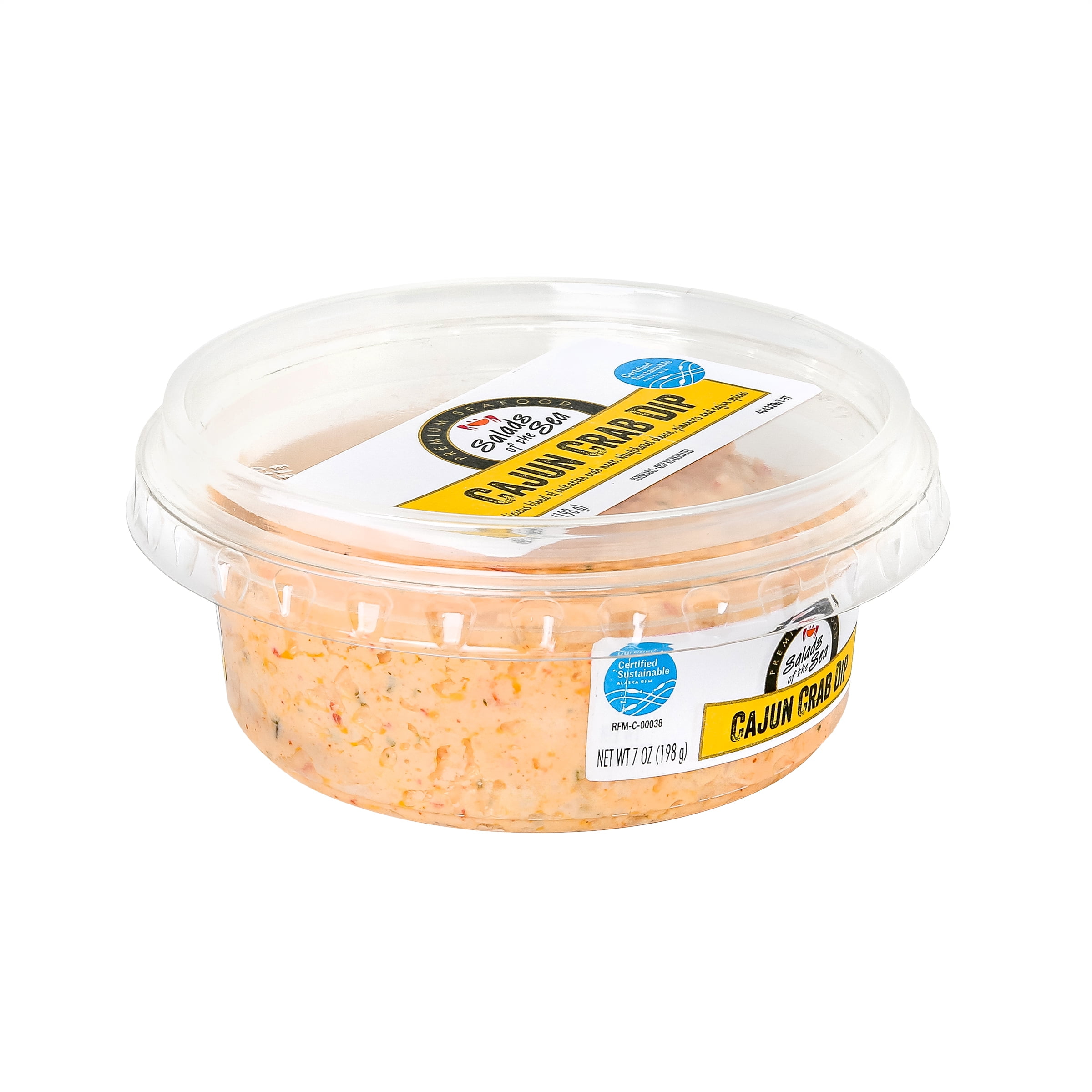 Salads of the Sea Cajun Crab Dip, Fish Dip, 7 oz, Refrigerated, No Allergen-Free Claims Apply