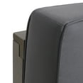 thumbnail image 6 of GDF Studio Caspian Outdoor Acacia Wood Left Facing Chaise Lounge Sofa, Grey Finish + Dark Grey, 6 of 9
