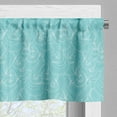 thumbnail image 3 of Ambesonne Turquoise Valance Pack of 2, Sea Inspired Lines, 54"X12", Pale Blue White, 3 of 5