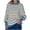 Sky Blue, variant on Itsame Women Pullover Sweaters Loose Crew Neck Sweater Long Sleeve Relaxed Stripe Stripe Sweatertop Purple Size S