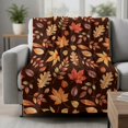 Fall Throw Blanket Sherpa Fleece Blanket 60